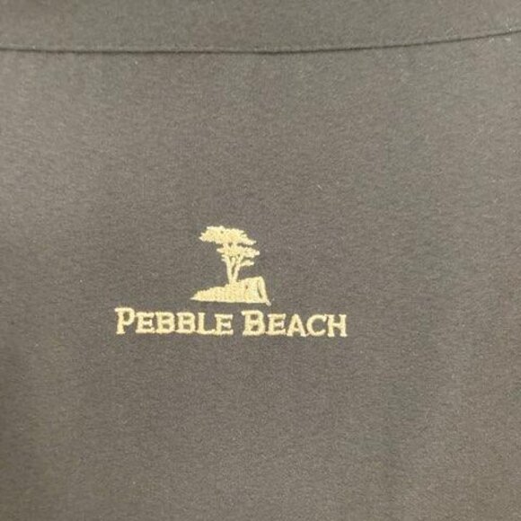 Pebble Beach Performance Men's Golf 1/4 Zip Pullover Windbreaker Size L Black - Picture 7 of 10